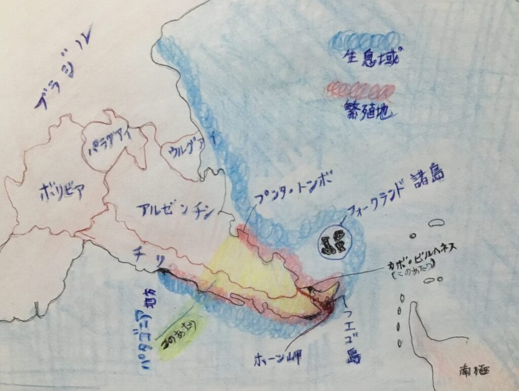 マゼラン生息地と繫殖地